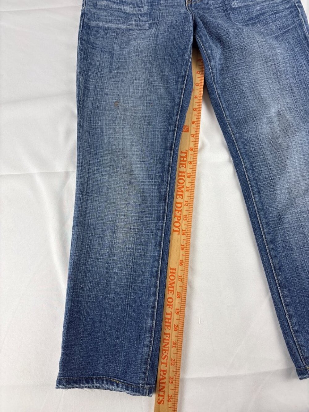 Sacred Blue Vintage Low Rise Bootcut Denim Jeans Medium Wash Size 27 - Picture 2 of 12